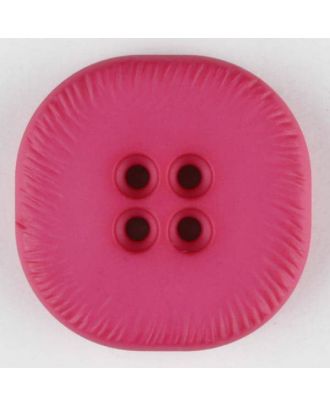 polyamide button, square, 4 holes - Size: 23mm - Color: pink - Art.No. 312714