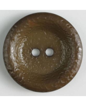 polyamide button, shiny, 2 holes - Size: 34mm - Color: brown - Art.No. 372701