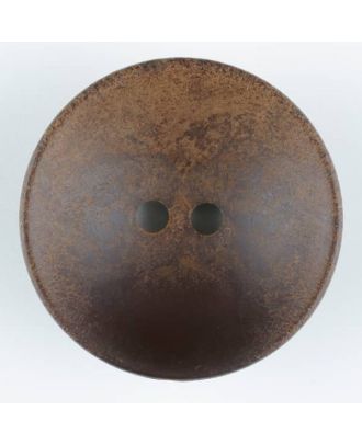 wood button, round, 2 holes - Size: 34mm - Color: brown - Art.-Nr.: 370728