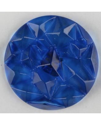 acrylic glass button with shank - Size: 20mm - Color: blue - Art.-Nr.: 313732