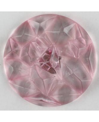 acrylic glass button with shank - Size: 20mm - Color: pink - Art.-Nr.: 313735