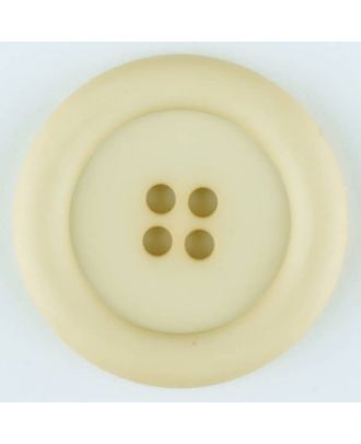 polyamide button, round, 4 holes - Size: 30mm - Color: beige - Art.No. 345715