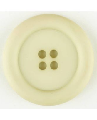 polyamide button, round, 4 holes - Size: 25mm - Color: beige - Art.No. 315718