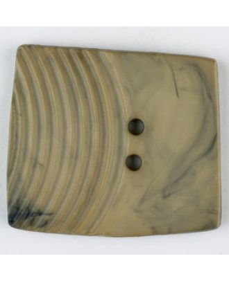 polyamide button, square, 2 holes - Size: 38mm - Color: beige - Art.No. 375701
