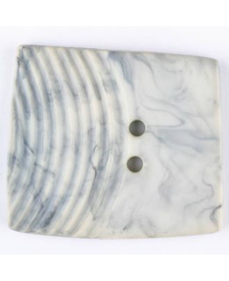polyamide button, square, 2 holes - Size: 30mm - Color: beige - Art.No. 345755