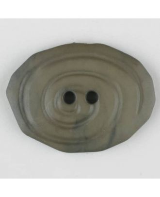 polyamide button, oval, 2 holes - Size: 25mm - Color: brown - Art.No. 315746