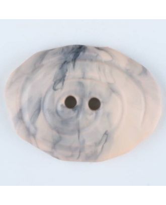 polyamide button, oval, 2 holes - Size: 25mm - Color: pink - Art.No. 315751