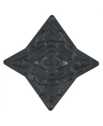 Polyamide button, edged, 2 holes - Size: 25mm - Color: black - Art.No. 311001
