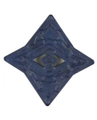 Polyamide button, edged, 2 holes - Size: 32mm - Color: blue - Art.No. 376739