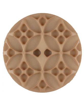 Polyamide button, round, 2 holes - Size: 28mm - Color: beige - Art.No. 336711