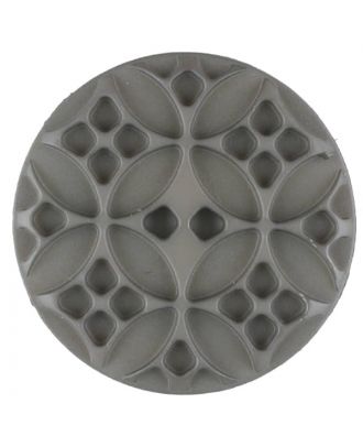 Polyamide button, round, 2 holes - Size: 28mm - Color: brown - Art.No. 336714