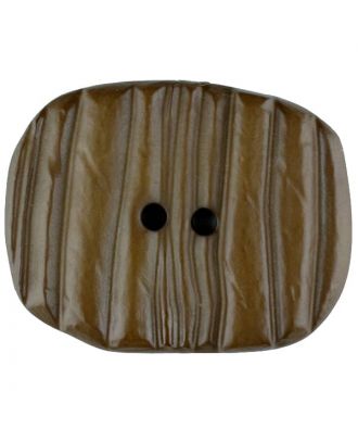 Polyamide button, oval, 2 holes - Size: 34mm - Color: brown - Art.No. 376726
