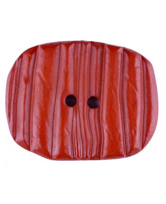 Polyamide button, oval, 2 holes - Size: 34mm - Color: orange - Art.No. 376733