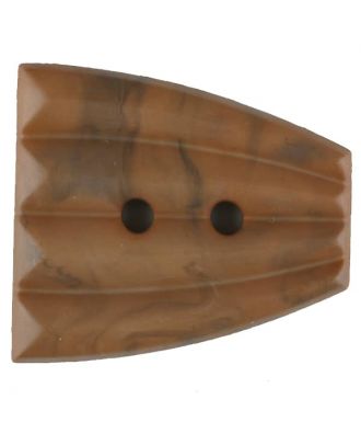 Polyamide button, fan-shaped, 2 holes - Size: 30mm - Color: beige - Art.No. 346725