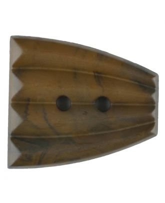 Polyamide button, fan-shaped, 2 holes - Size: 30mm - Color: brown - Art.No. 346727