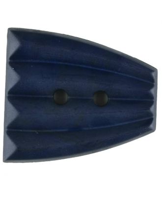 Polyamide button, fan-shaped, 2 holes - Size: 30mm - Color: blue - Art.No. 346729