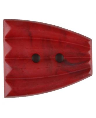 Polyamide button, fan-shaped, 2 holes - Size: 38mm - Color: red - Art.No. 376756