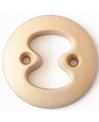 polyamide button with 2 holes - Size: 34mm - Color: beige - Art.No. 378713