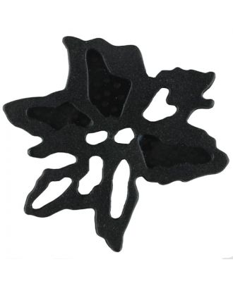 flower button with 2 holes - Size: 23mm - Color: black - Art.No. 281081