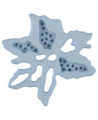 flower button with 2 holes - Size: 28mm - Color: blue - Art.No. 337715
