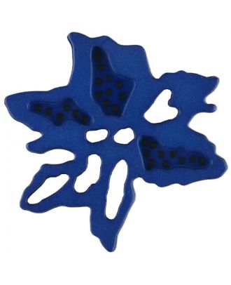 flower button with 2 holes - Size: 28mm - Color: blue - Art.No. 337716