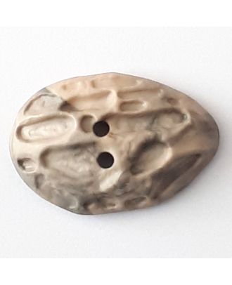 polyamide button with 2 holes - Size: 40mm - Color: beige - Art.No. 408701