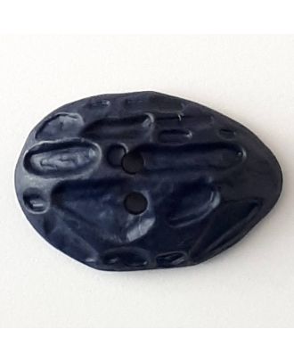 polyamide button with 2 holes - Size: 40mm - Color: blue - Art.No. 408705