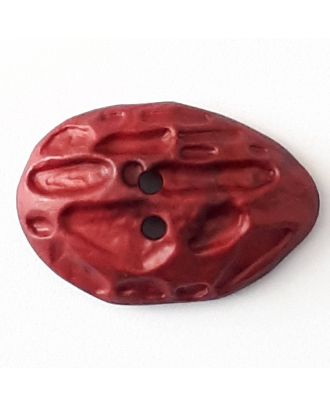 polyamide button with 2 holes - Size: 30mm - Color: red - Art.No. 378748