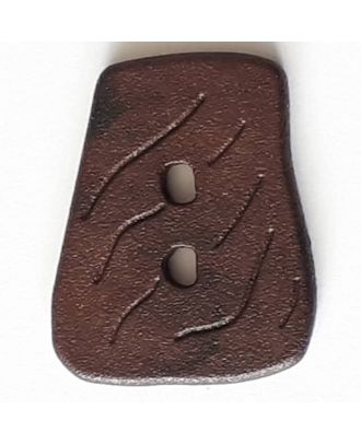 polyamide button with 2 holes - Size: 35mm - Color: brown - Art.No. 388728