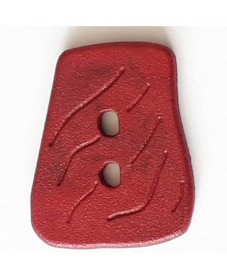 polyamide button with 2 holes - Size: 35mm - Color: red  - Art.No. 388736