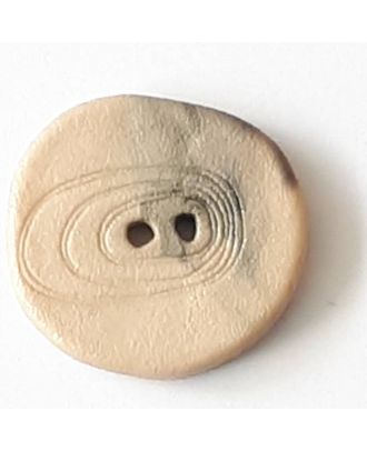 polyamide button with 2 holes - Size: 23mm - Color: beige - Art.No. 338713