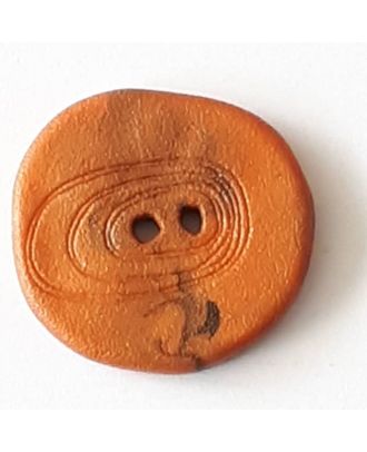 polyamide button with 2 holes - Size: 28mm - Color: brown - Art.No. 348716
