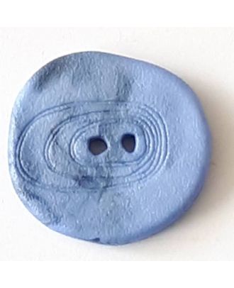 polyamide button with 2 holes - Size: 28mm - Color: blue   - Art.No. 348717