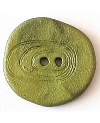 polyamide button with 2 holes - Size: 28mm - Color: green - Art.No. 348720