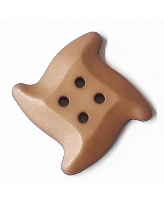 starfish button with 4 holes - Size: 28mm - Color: brown - Art.No. 332815
