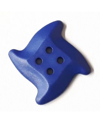 starfish button with 4 holes - Size: 23mm - Color: royal blue - Art.No. 282804