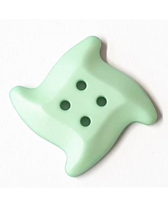 starfish button with 4 holes - Size: 23mm - Color: gentle/light green - Art.No. 282809