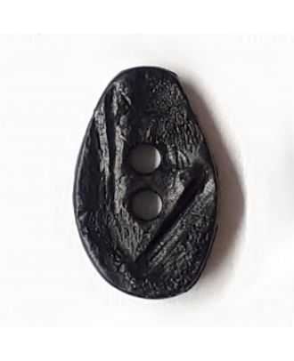 marbled button with 2 holes - Size: 32mm - Color: black - Art.No. 370819