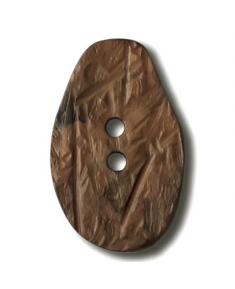 marbled button with 2 holes - Size: 25mm - Color: brown - Art.No. 312818
