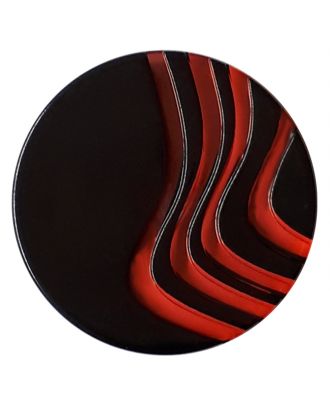acrylic glass  button with shank - Size: 30mm - Color: red - Art.No. 372845