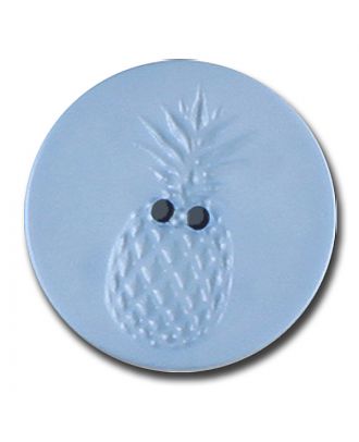 button with pinapple design 2 holes - Size: 28mm - Color: blue/light blue - Art.No. 332830
