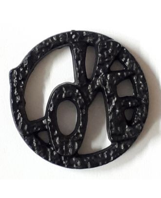 love button - Size: 15mm - Color: black - Art.No. 241259