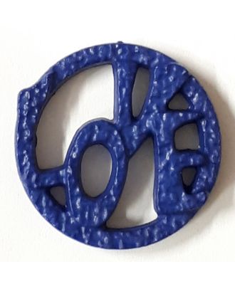 love button - Size: 15mm - Color: royal blue - Art.No. 242854