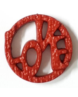 love button - Size: 25mm - Color: red - Art.No. 332856