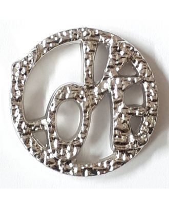 love button - Size: 15mm - Color: silver - Art.No. 251579