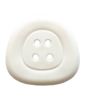 polyamidbutton  4-hole trapezoid - Size: 18mm - Color: white - Art.No. 281137