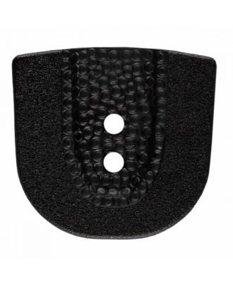 polyamide button in horseshoe shape with two holes - Size: 25mm - Color: black - Art.No. 341332