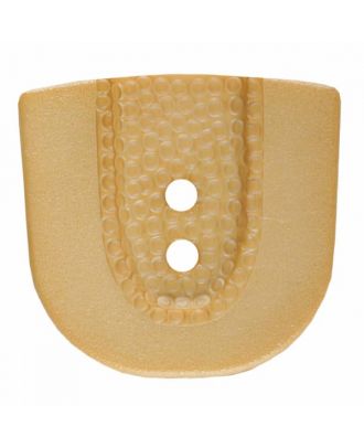 polyamide button in horseshoe shape with two holes - Size: 25mm - Color: beige - Art.No. 345801