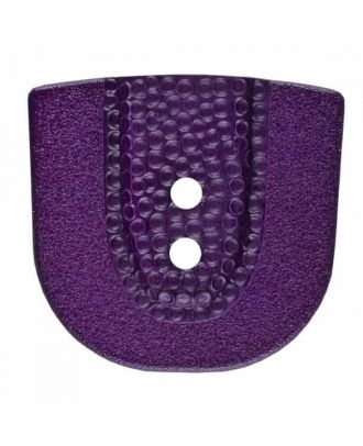 polyamide button in horseshoe shape with two holes - Size: 30mm - Color: purple - Art.No. 385806