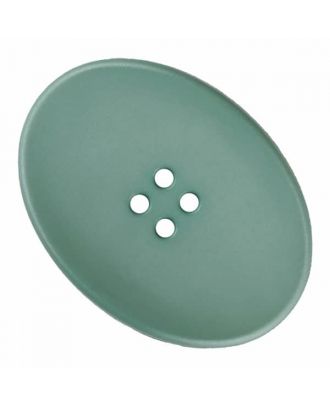 polyamide button oval with four  holes - Size: 38mm - Color: green - Art.No. 375833
